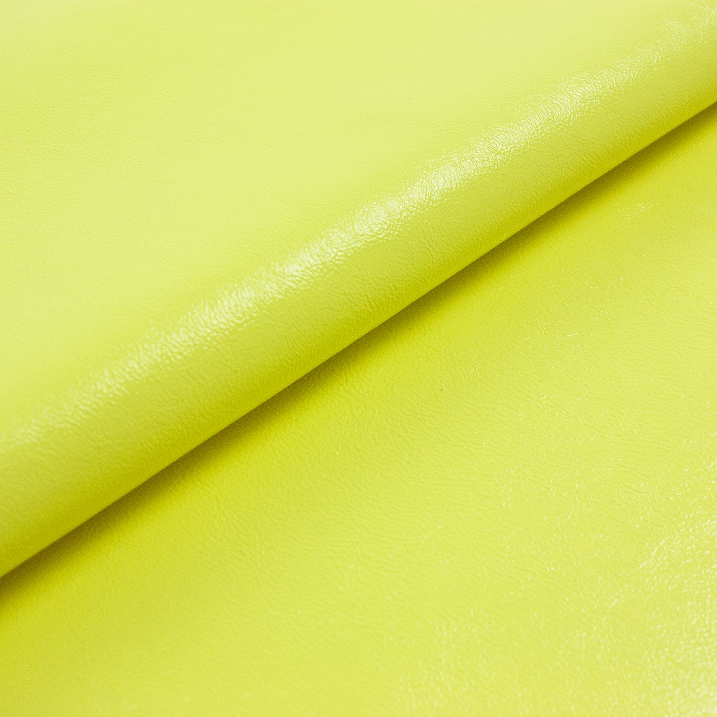 Yellow crinkled patent leather