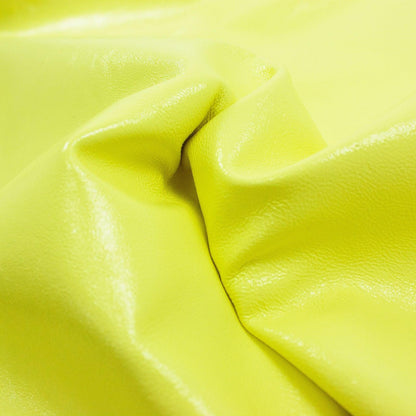 Piel de charol arrugado amarillo - La Tendeta del Cuero