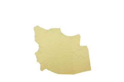 Trozo de piel vacuno bombeado amarillo caña - La Tendeta del Cuero