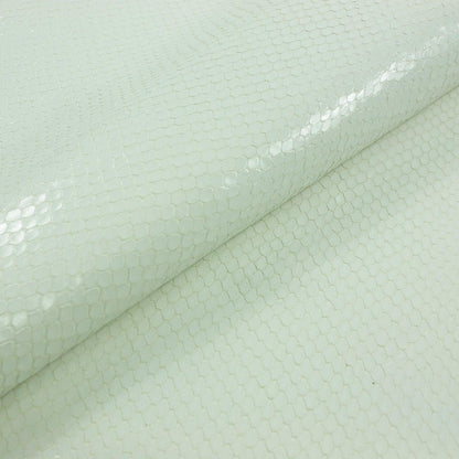 Trozo de piel grabado serpiente blanco - La Tendeta del Cuero
