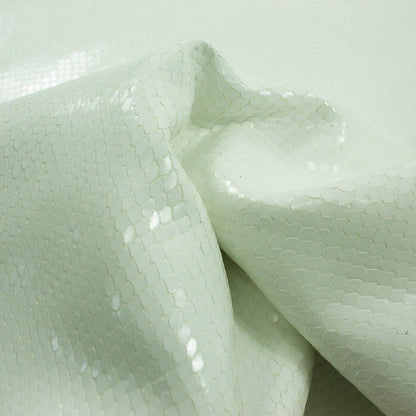 Trozo de piel grabado serpiente blanco - La Tendeta del Cuero