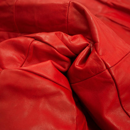 Trozo de piel manta de cordero rojo - La Tendeta del Cuero