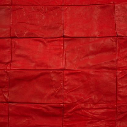 Trozo de piel manta de cordero rojo - La Tendeta del Cuero
