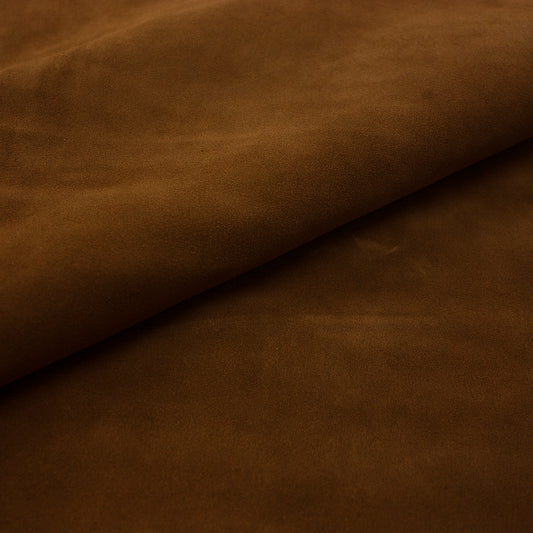 Trozo de piel serraje hidrofugado marron nogal