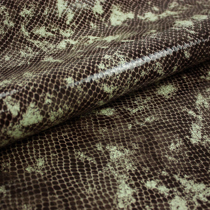 Piel de grabado serpiente marron - gris - La Tendeta del Cuero