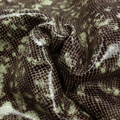 Piel de grabado serpiente marron - gris - La Tendeta del Cuero
