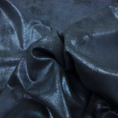 Piel de fantasia purpurina azul noche - La Tendeta del Cuero