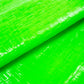 Trozo de piel grabado trenzado mimbre verde fluor