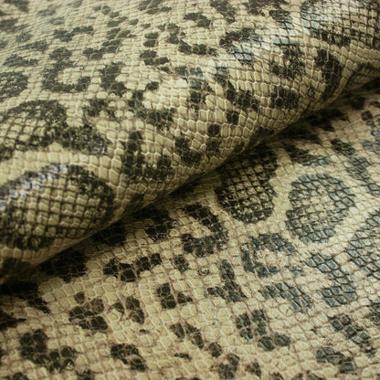 Trozo de piel grabado serpiente anaconda beige tonos grises - La Tendeta del Cuero