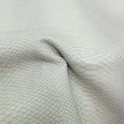 Trozo de piel grabado serpiente plata - La Tendeta del Cuero
