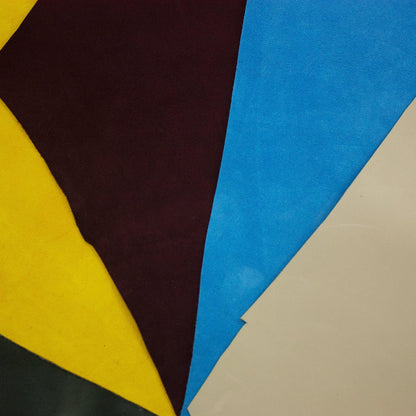 Lote 5 trozos de piel fina varios colores - La Tendeta del Cuero