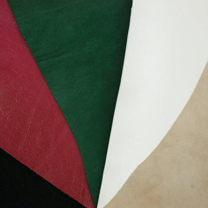 Lote 5 trozos de piel fina varios colores - La Tendeta del Cuero