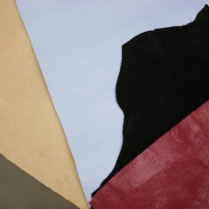 Lote 5 trozos de piel fina varios colores - La Tendeta del Cuero