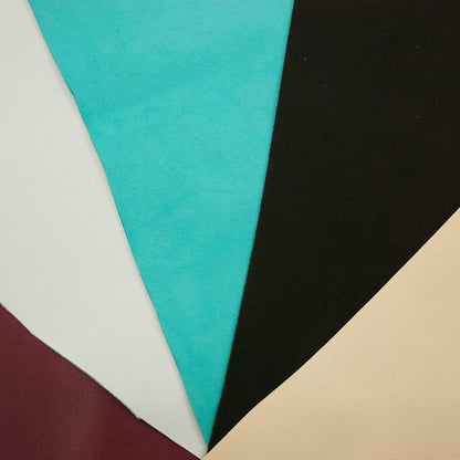 Lote 5 trozos de piel fina varios colores - La Tendeta del Cuero