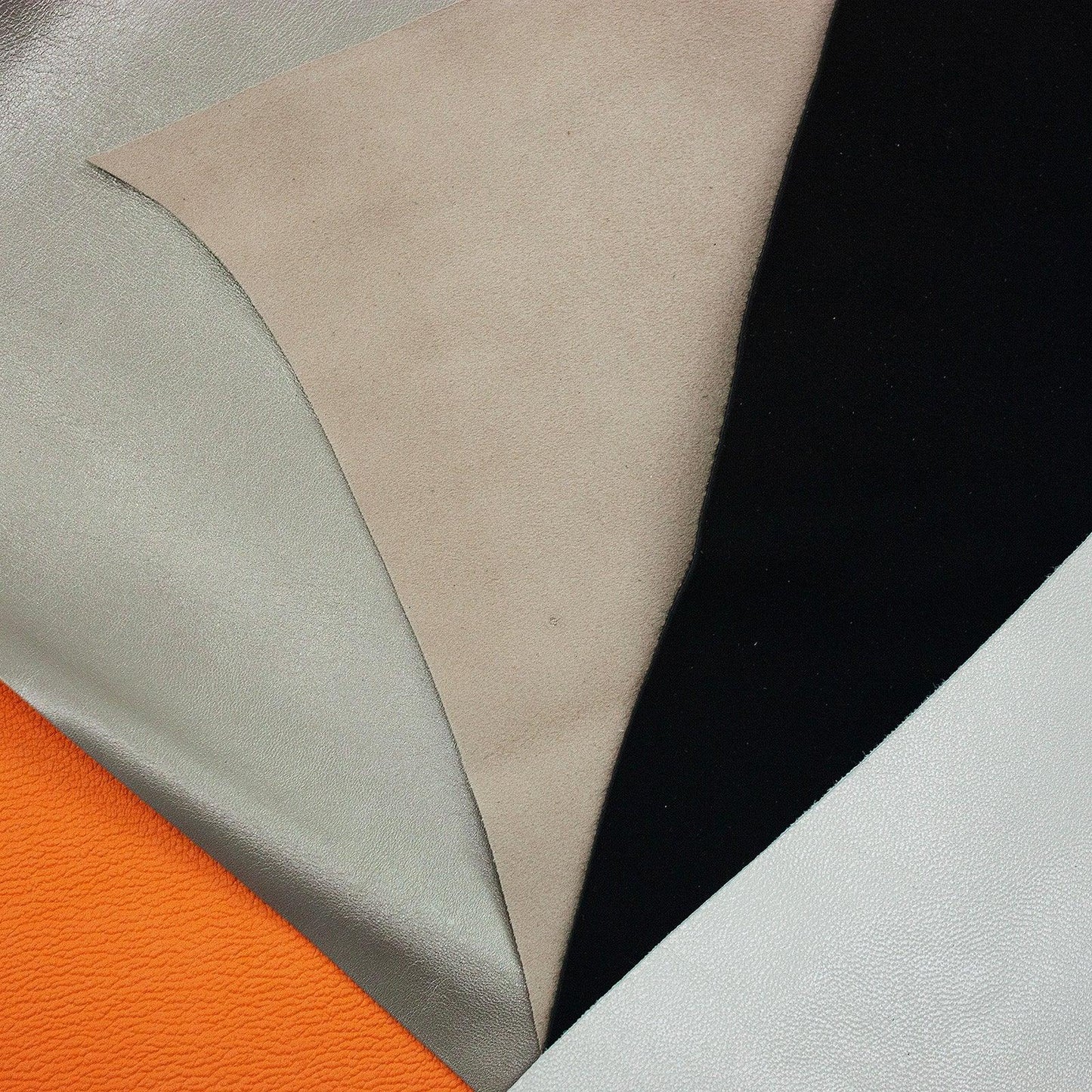 Lote 5 trozos de piel fina varios colores