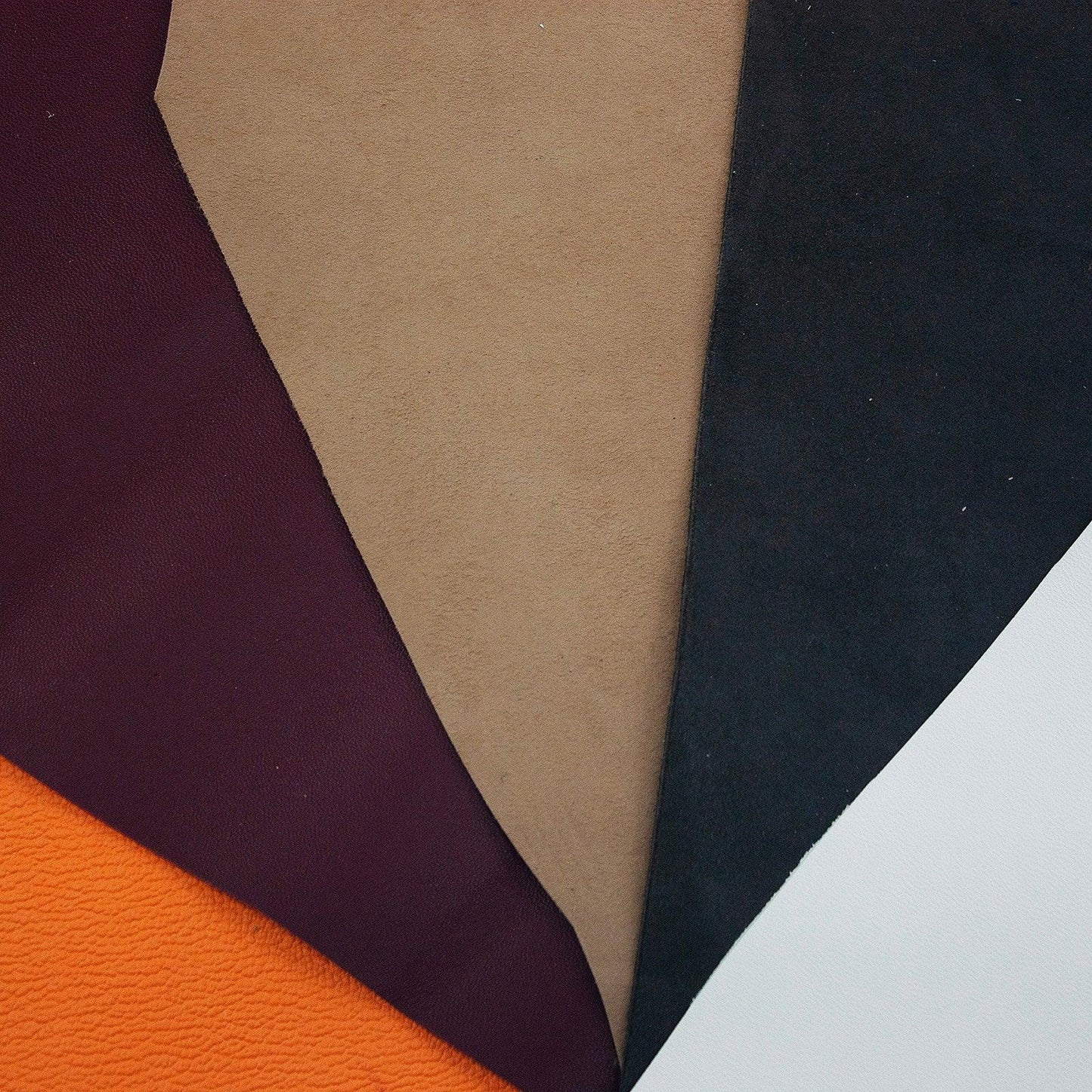 Lote 5 trozos de piel fina varios colores