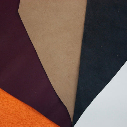 Lot of 5 pieces of fine leather in various colors