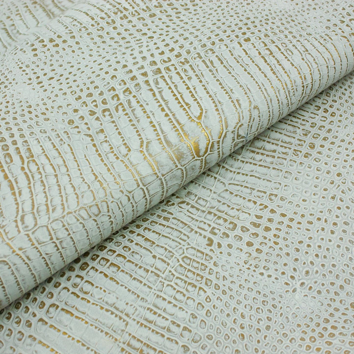 Trozo de piel grabado cocodrilo niebla - oro