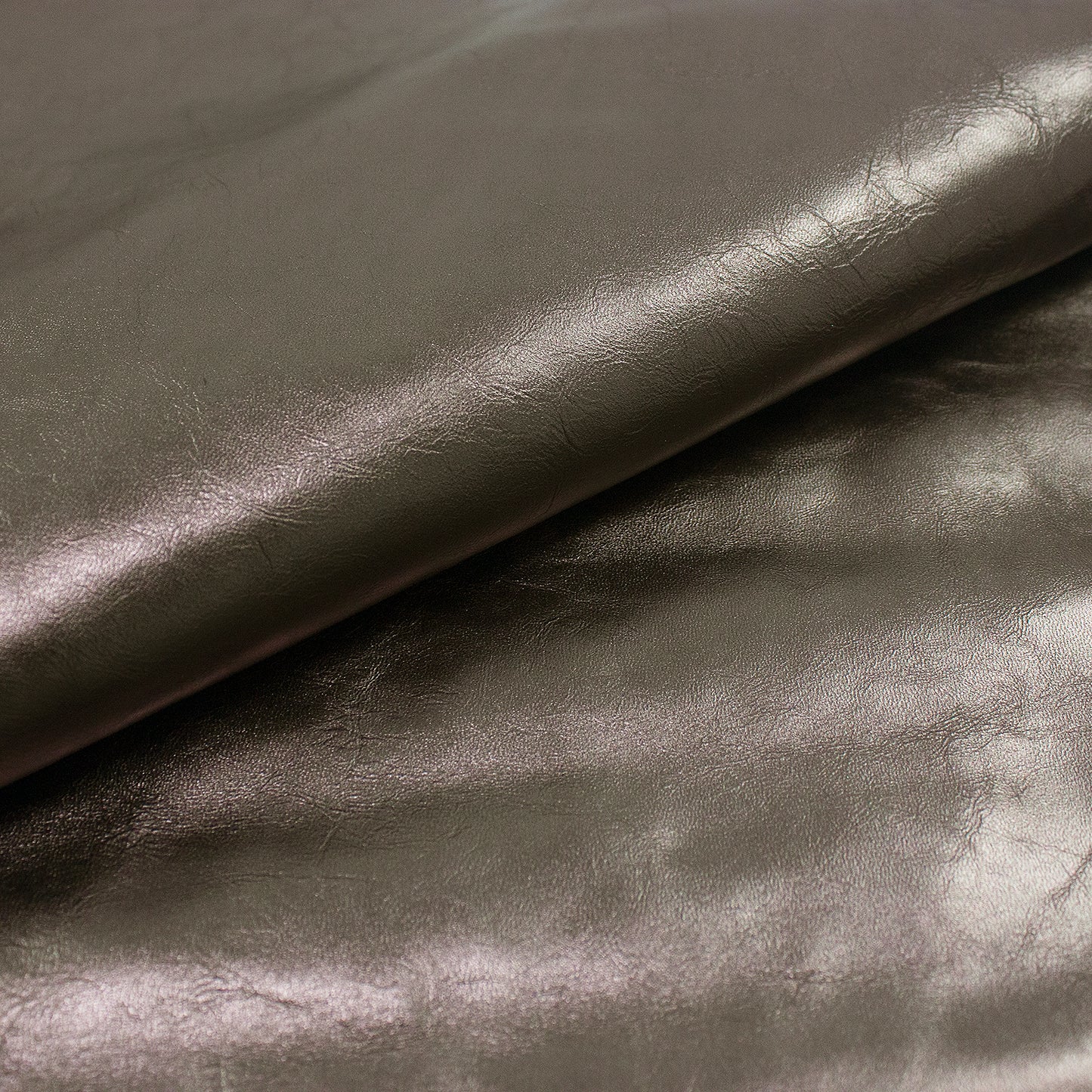 Piece of silver laminated cowhide