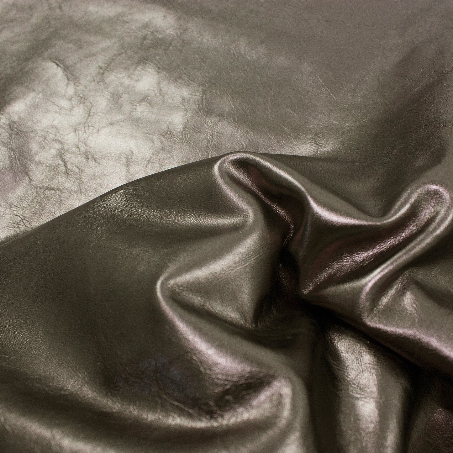 Piece of silver laminated cowhide