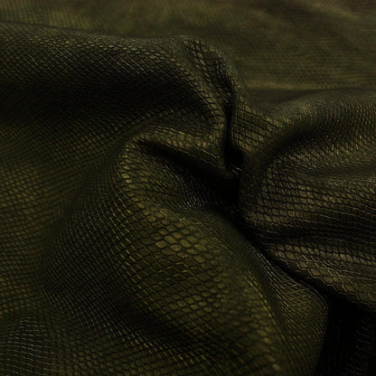 Trozo de piel grabado serpiente metalizada bronce - La Tendeta del Cuero