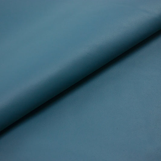 Trozo de piel forro vacuno azul petroleo