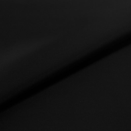 Tejido raso negro - reves felpa negra