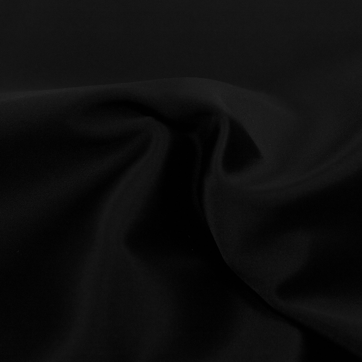 Tejido raso negro - reves felpa negra