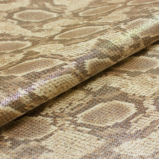 Tejido fantasia serpiente tonos marrones