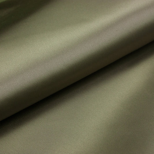 Tejido raso plata vieja - reves felpa verde