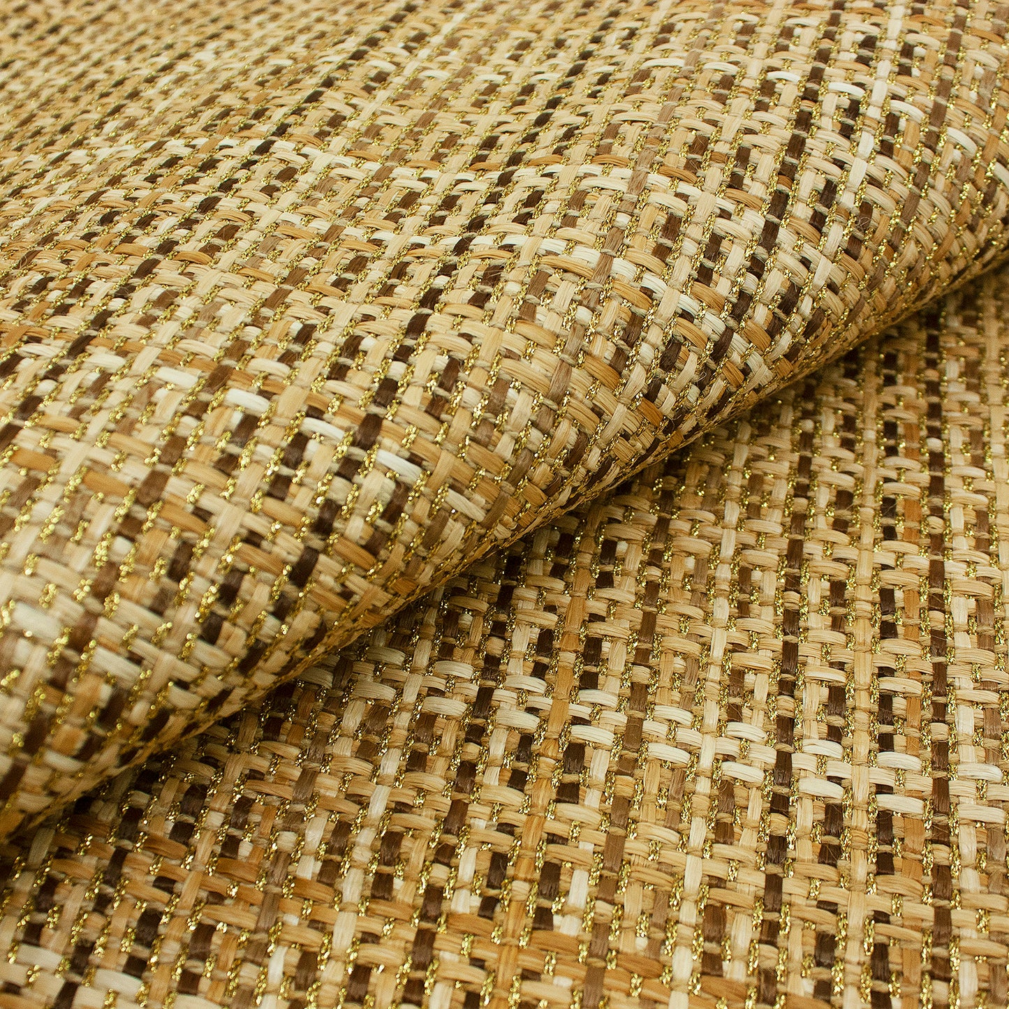 Tejido trenzados rafia tonos marrones