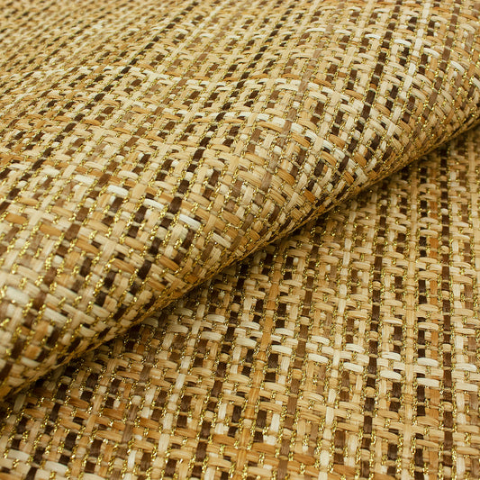 Tejido trenzados rafia tonos marrones