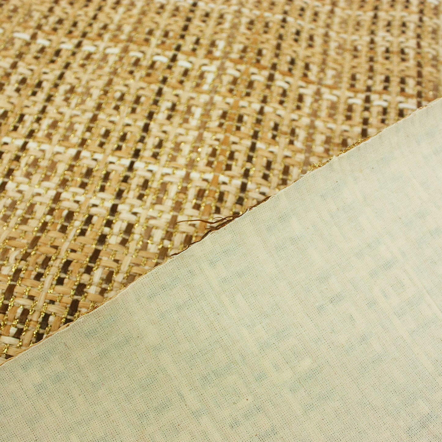 Tejido trenzados rafia tonos marrones