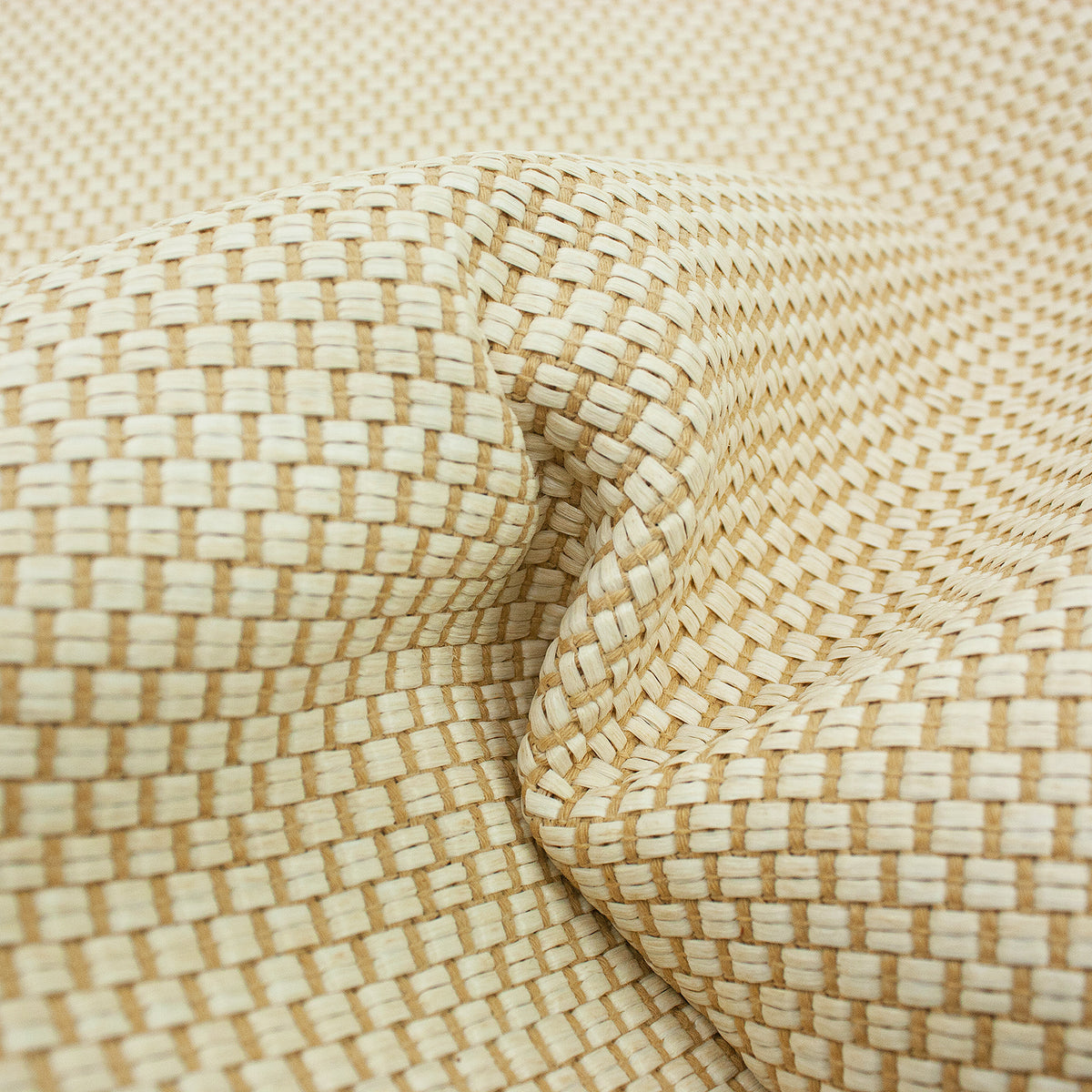 Trozo de tejido rafia tonos beige