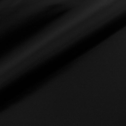 Tejido raso negro - reves felpa negra