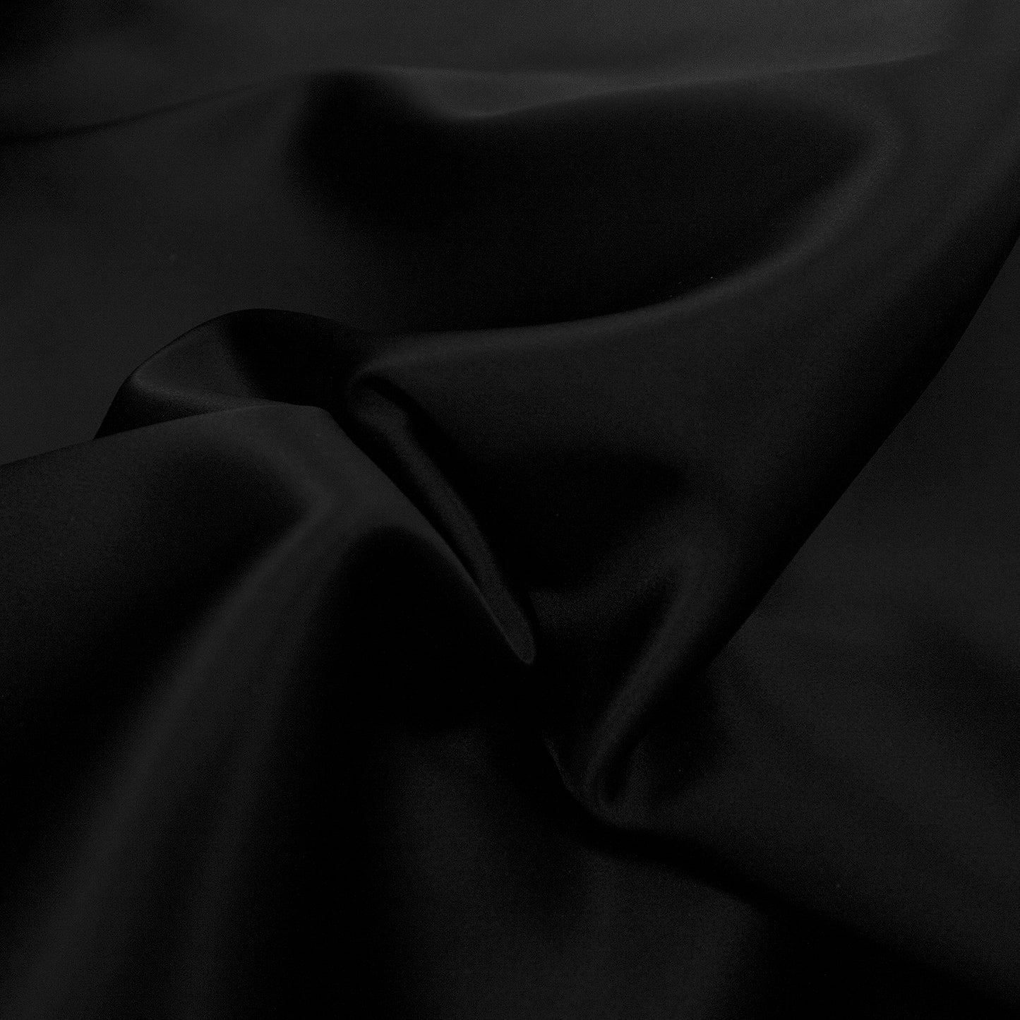 Tejido raso negro - reves felpa negra