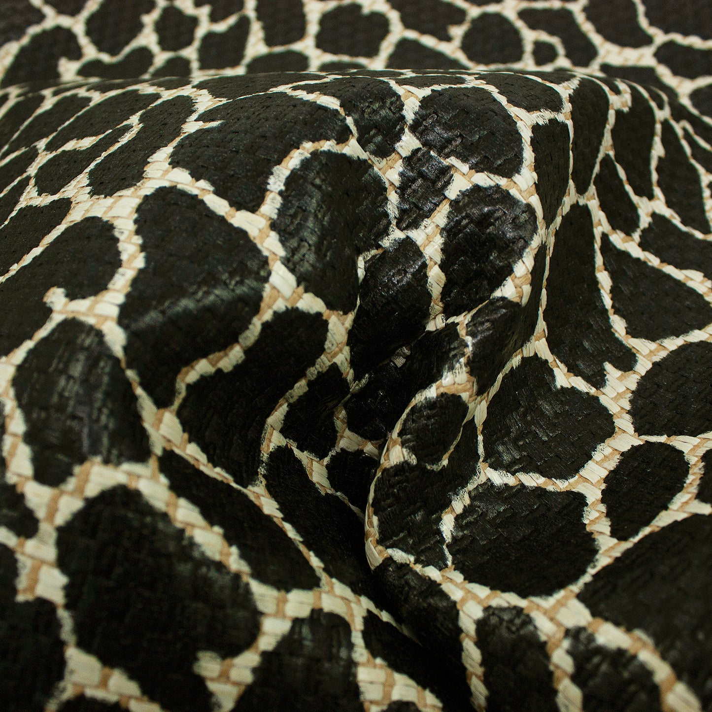 Trozo de tejido rafia jirafa