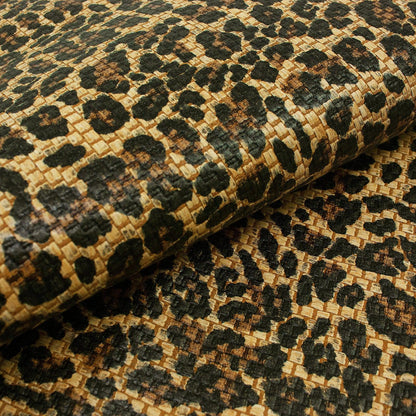 Trozo de tejido rafia leopardo - La Tendeta del Cuero