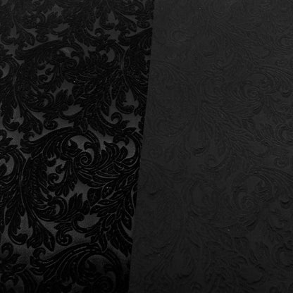 Trozo de tejido castellano terciopelo negro - La Tendeta del Cuero