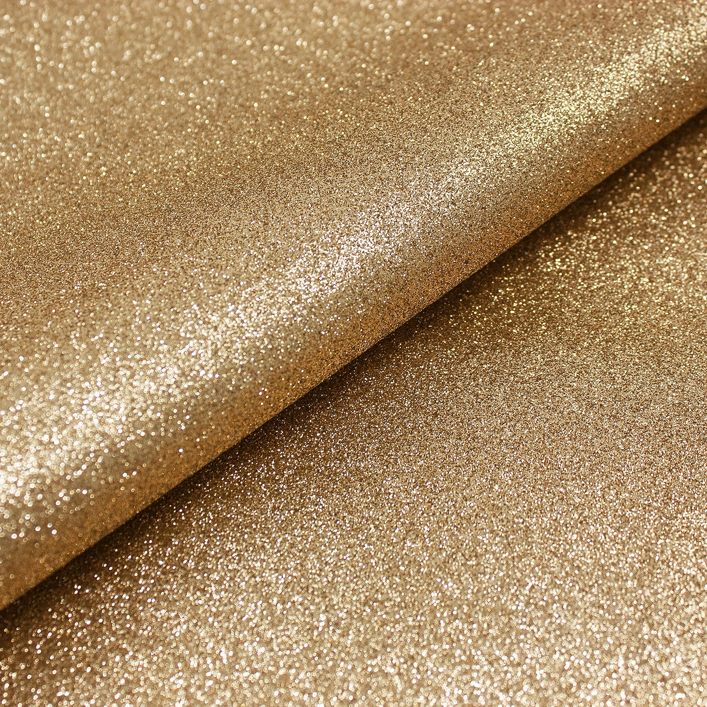 Trozo de tejido purpurina dorada