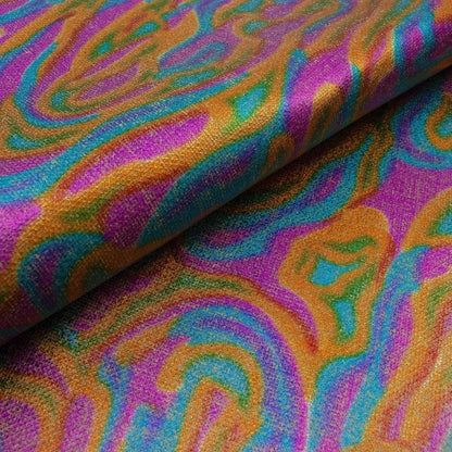 Trozo de tejido rafia tintada abstracta - La Tendeta del Cuero