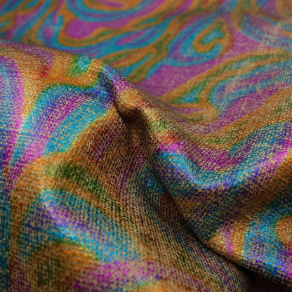 Trozo de tejido rafia tintada abstracta - La Tendeta del Cuero