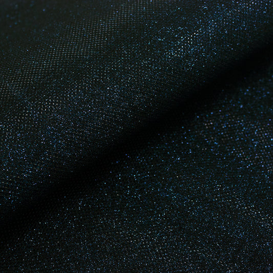 Trozo de tejido purpurina azul noche