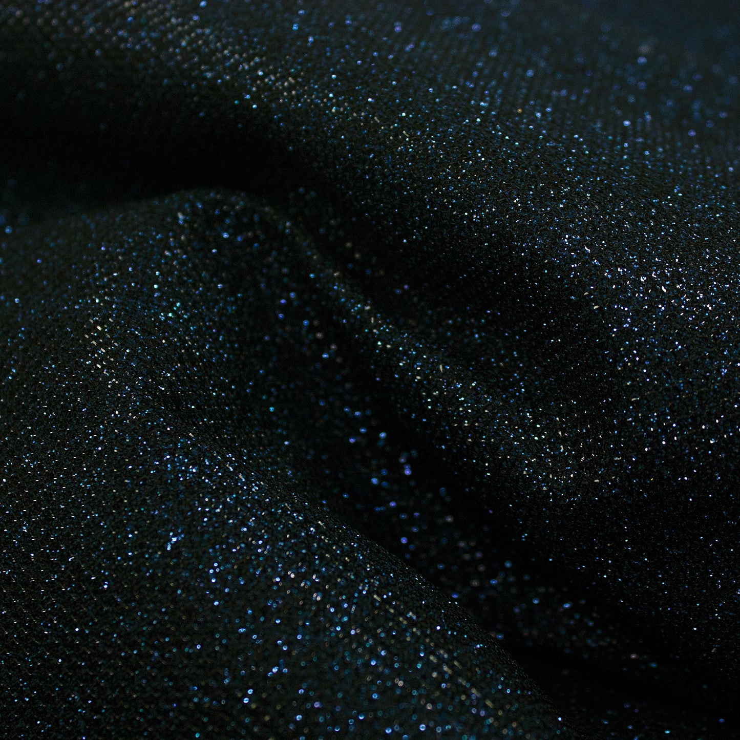 Trozo de tejido purpurina azul noche