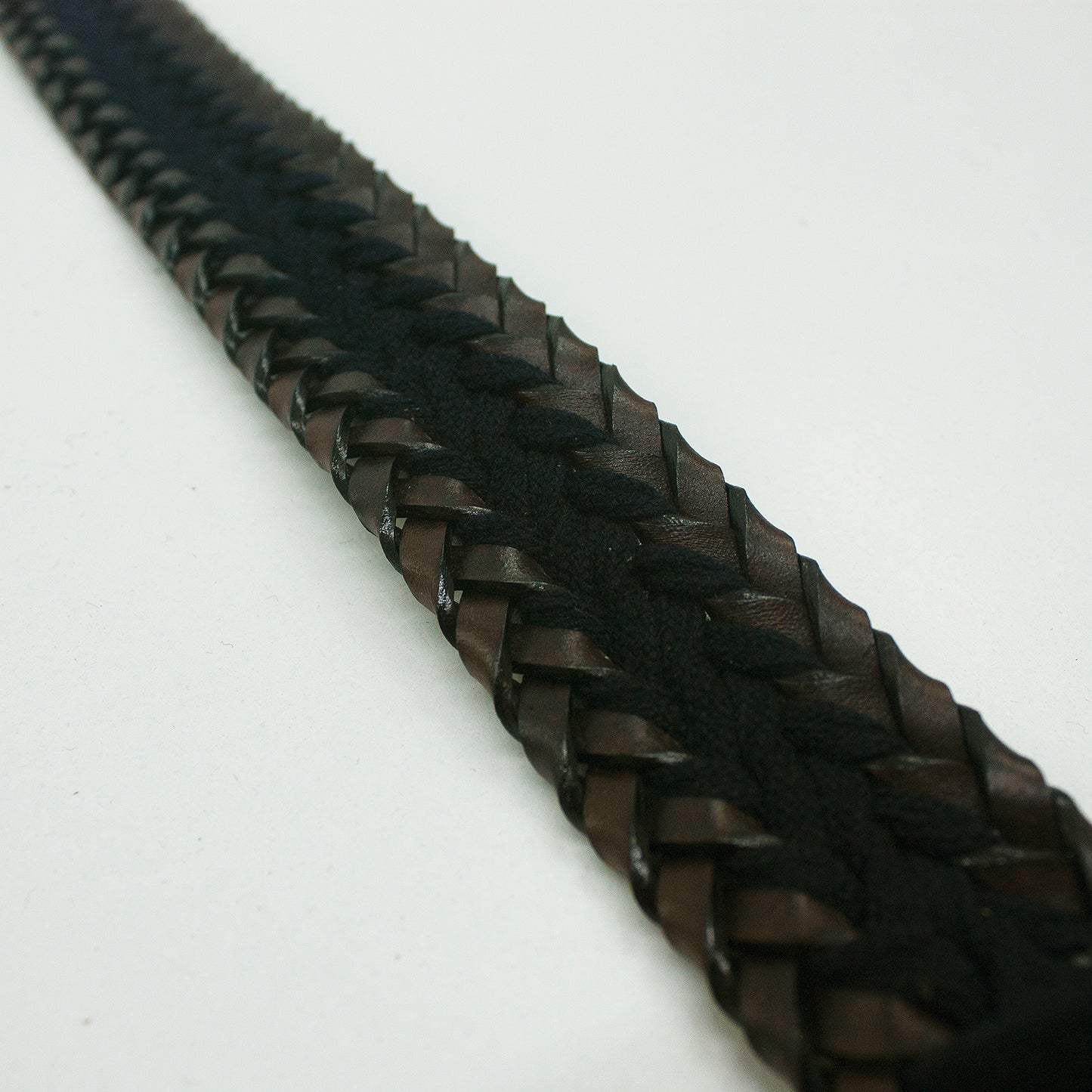 Tiras trenzadas marron - azul