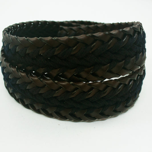 Tiras trenzadas marron - azul