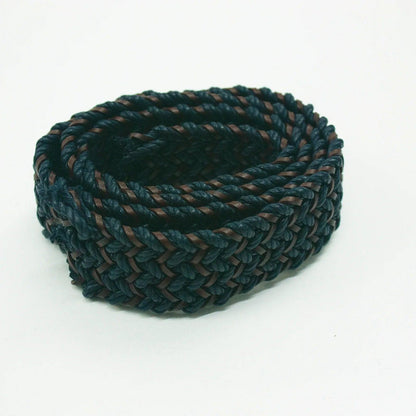 Tiras trenzadas azul - marron - La Tendeta del Cuero
