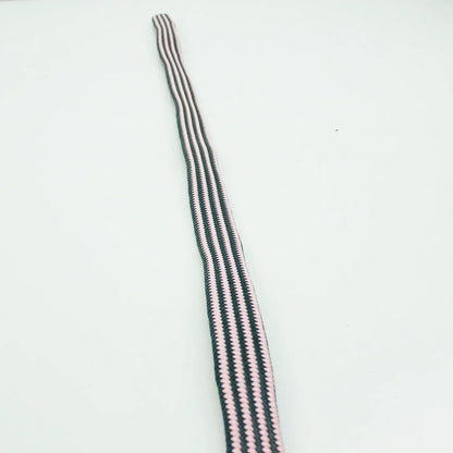 Tiras trenzadas elasticas rosa - gris oscuro - La Tendeta del Cuero