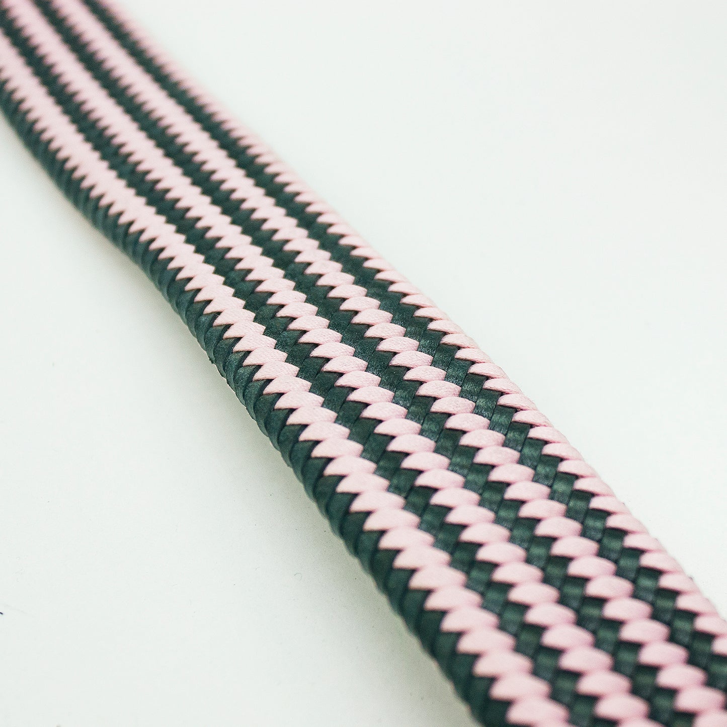 Tiras trenzadas elasticas rosa - gris oscuro