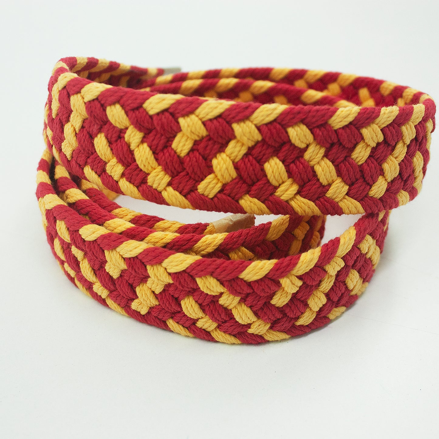 Tira trenzada rojo y amarillo